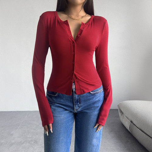 Autumn Winter Coat Women Clothing Solid Color Cardigan Breasted Long