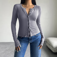 Autumn Winter Coat Women Clothing Solid Color Cardigan Breasted Long
