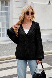 Women Clothing Idle Loose Sweater Coat Autumn Winter Long Sleeved V