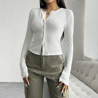 Autumn Winter Coat Women Clothing Solid Color Cardigan Breasted Long